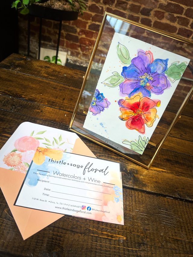 ••• WATERCOLOR + WINE ••• 

The perfect gift to the bestie for the restie 🫶🏼

🎟️ Tickets are now online and you can find them here
👉 https://thistleandsagefloral.com/events/ 

 🌸 SCHEDULED CLASSES 🌸
Classes are set for the following evenings with a total of 8 attendees! If you are needing to squeeze in one more, call+text+message us!!! 
 ✨Thursday, July 16th. 6pm 
 ✨Thursday, July 23rd. 6pm ‼️ SOLD OUT‼️
 ✨Friday, July 24th. 6pm ‼️SOLD OUT‼️
 ✨Saturday, July 25th. 10am

Let us know which date you would like to attend or have a girls night! 🌸🌙🖌️🎟️

#watercolors #wine #thetable #girlsnight
