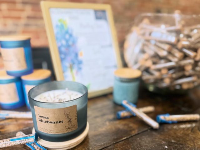 Our 3 wick, 16oz bluebonnet candle will be back in stock this Saturday 4.11 💙🩵🤍 

🔥 Hand poured with love and topped with dried lavender, these are the perfect way to set off Spring! 
 • • • • • • • • • • • • • • • • • • • • •
💙 $5 bluebonnet seed vials are also available and just that special touch for gift basket accessories! 
#bluebonnet #texas #texasbluebonnet #seeds #candles