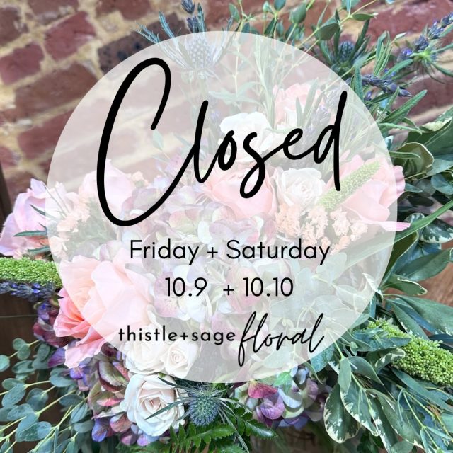 Our doors will be closed Friday and Saturday as we prepare for a beautifully autumn wedding weekend 🧡 

We will see you back on MONDAY for #HOCO week!